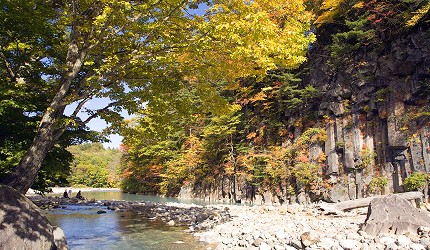東北自駕賞楓景點岩手松川溪谷